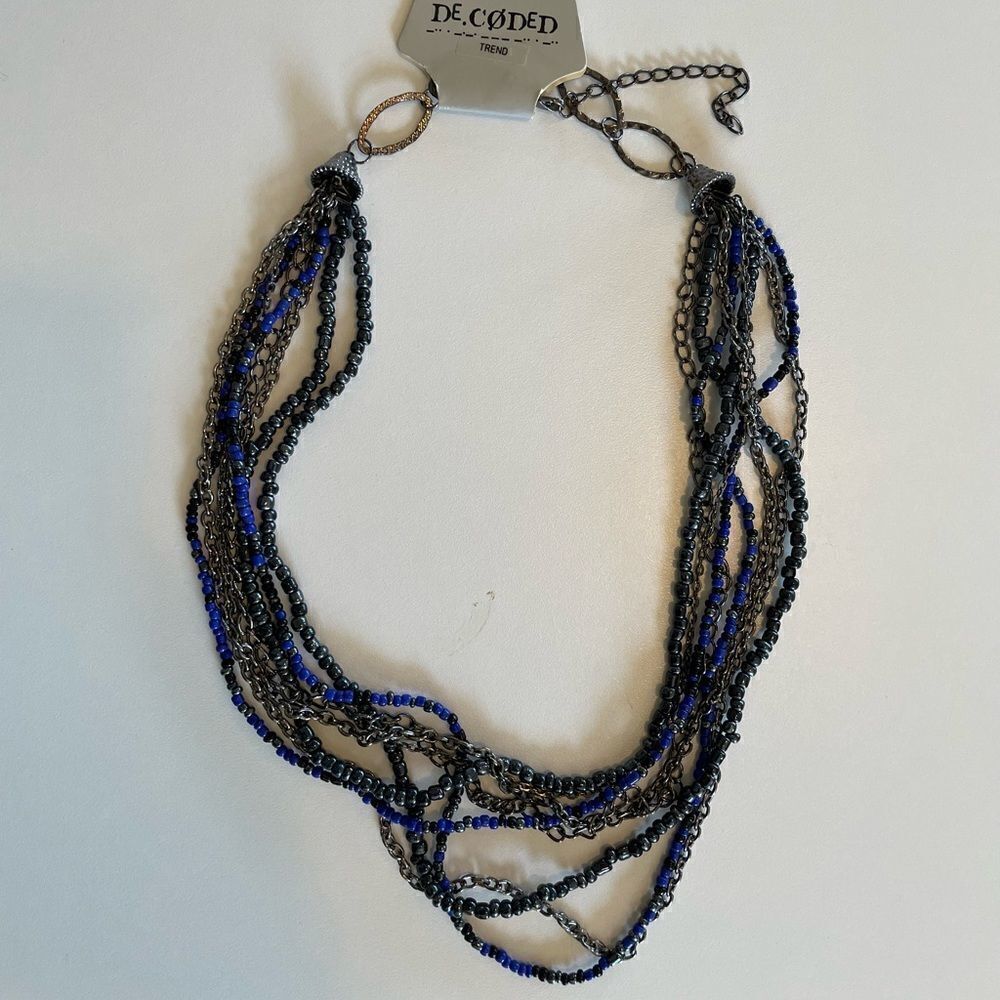 NWT Decoded Chain and Beaded Necklace